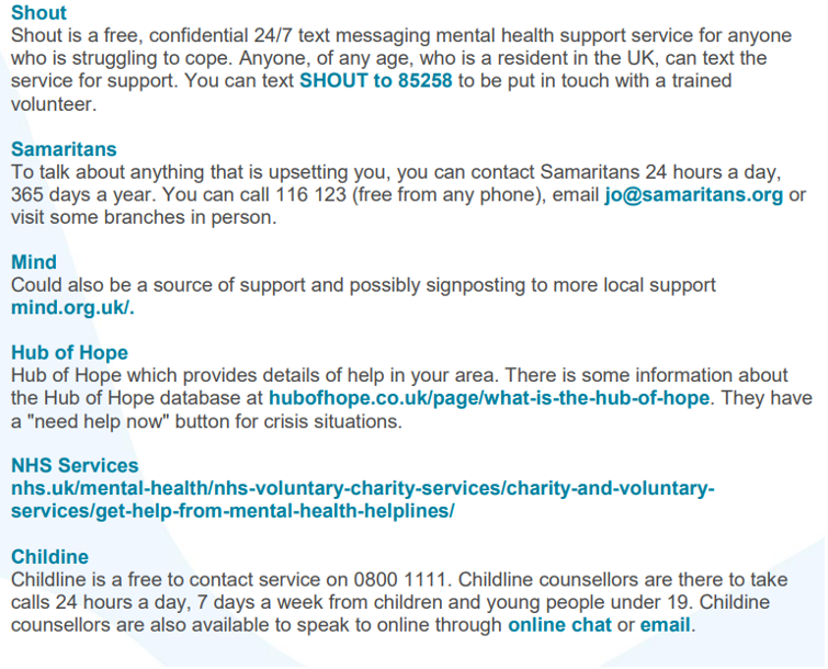 useful contacts